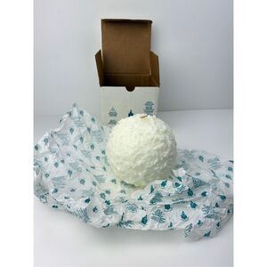 New In Box Partylite 6” Snowball Candle Discontinued Q6810 Christmas Winter USA